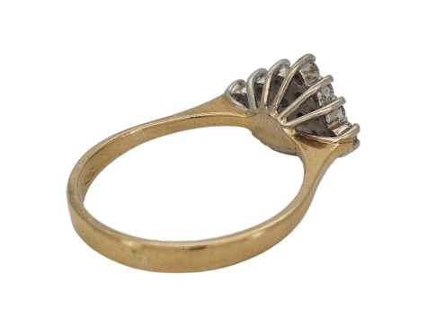 Diamond Boat Cluster Ring 18ct Gold 0.50-0.60ct 