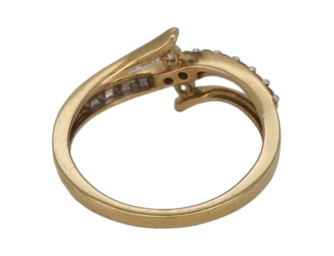 Diamond Set Twist Swirl Dress Ring 18ct Yellow Gold G/H Colour Flawless