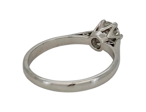 Diamond Solitaire Ring 0.70ct Vs Clarity F-G Colour 18ct White Gold Brilliant Cut Claw Set 