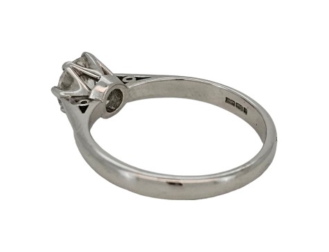 Diamond Solitaire Ring 0.70ct Vs Clarity F-G Colour 18ct White Gold Brilliant Cut Claw Set 