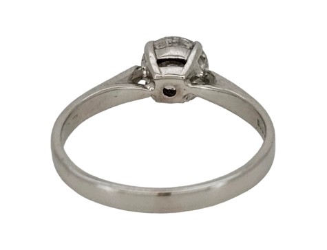 Diamond Solitaire Ring 18ct White Gold Certified 1.07ct H Colour Si Clarity 