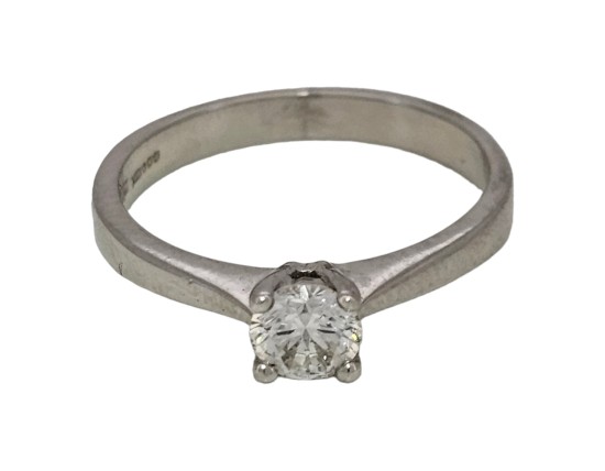 Diamond Solitaire Ring Platinum 0.33ct Brilliant Cut F-G Colour vs-si Clarity 