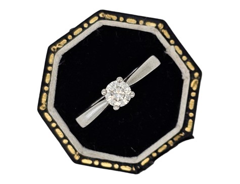 Diamond Solitaire Ring Platinum 0.33ct Brilliant Cut F-G Colour vs-si Clarity 