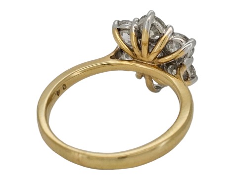 Diamond Daisy Cluster Ring 18ct Yellow Gold 2.20ct G Colour Si Clarity Seven Stone