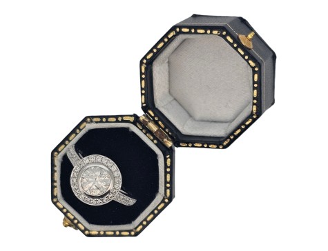 Diamond Solitaire Halo Cluster Ring 18ct White Gold 1.37ct Brilliant Cut 1.01ct Centre