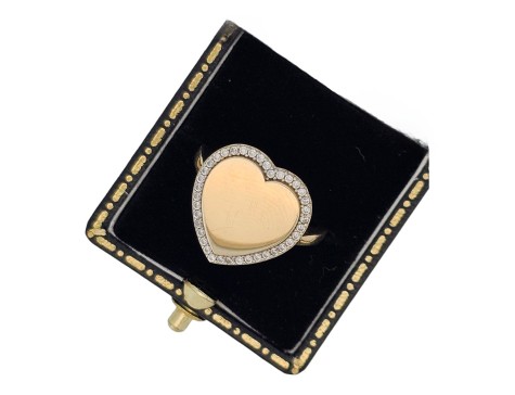 Heart 14kt Yellow Gold Dress Ring 
