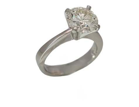 Diamond Solitaire Ring Platinum igi Certified J Colour Vs Clarity 2.17ct Brilliant Cut 