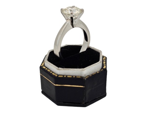 Diamond Solitaire Ring Platinum igi Certified J Colour Vs Clarity 2.17ct Brilliant Cut 