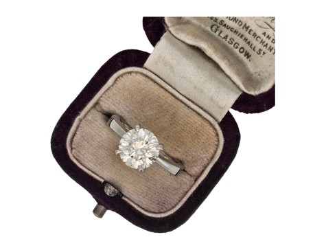 Diamond Solitaire Ring Platinum igi Certified J Colour Vs Clarity 2.17ct Brilliant Cut 