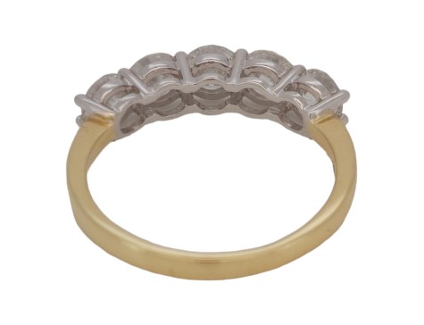 Diamond Five Stone Eternity Ring 1.90ct G Colour Si Clarity 18ct Yellow Gold Brilliant Cut