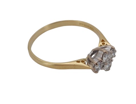 Diamond Four stone Cluster Ring 18ct Yellow Gold F-G Colour VS Clarity 0.50ct