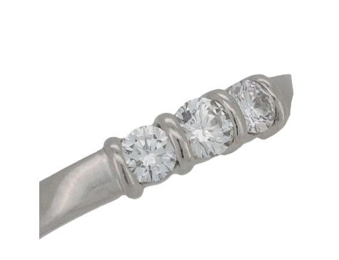 Diamond  Bar Set Three Diamond Band Platinum F-G Colour Stephen Tyler London 0.33ct