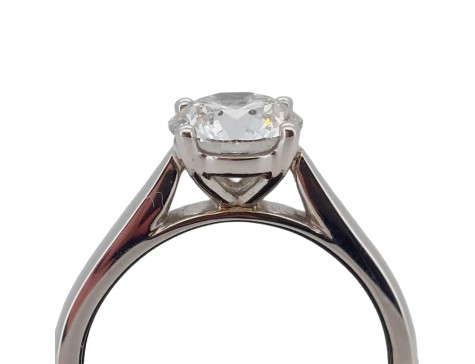 Exceptional Diamond Solitaire Ring 1.23ct E Colour Si Clarity Platinum Brilliant Cut