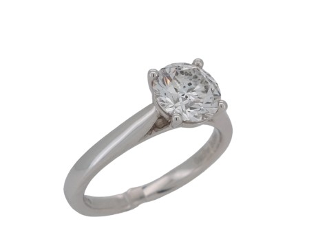 Exceptional Diamond Solitaire Ring 1.23ct E Colour Si Clarity Platinum Brilliant Cut