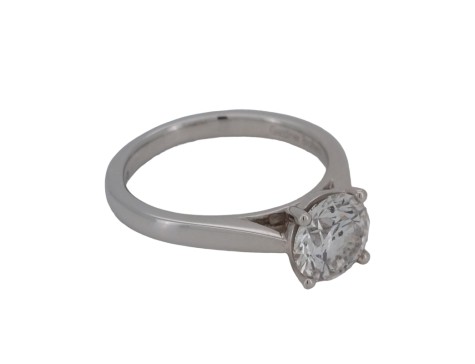 Exceptional Diamond Solitaire Ring 1.23ct E Colour Si Clarity Platinum Brilliant Cut