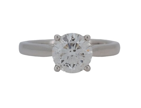 Exceptional Diamond Solitaire Ring 1.23ct E Colour Si Clarity Platinum Brilliant Cut