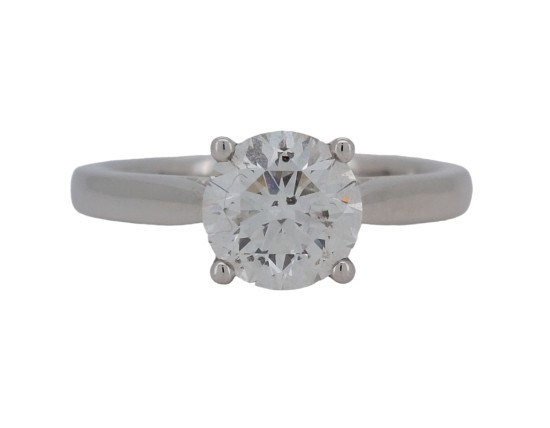 Exceptional Diamond Solitaire Ring 1.23ct E Colour Si Clarity Platinum Brilliant Cut