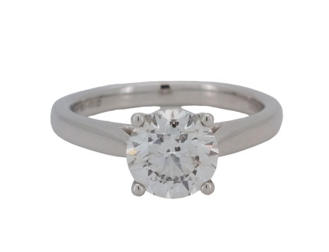 Exceptional Diamond Solitaire Ring 1.23ct E Colour Si Clarity Platinum Brilliant Cut