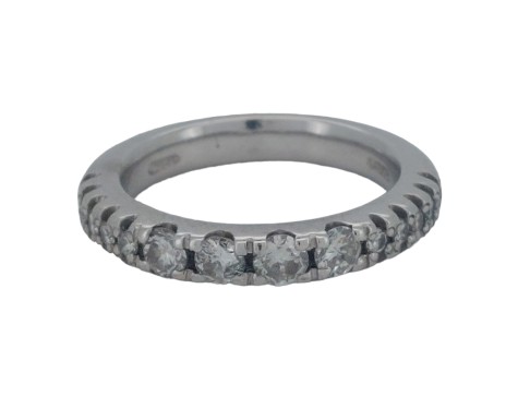 Bespoke 18ct White Gold Graduated Diamond Band Eternity Wedding