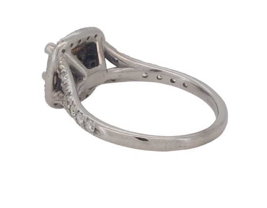 18ct White Gold 0.75cttw Brilliant Cut Halo Diamond Ring - The Official Jenny  Packham Website