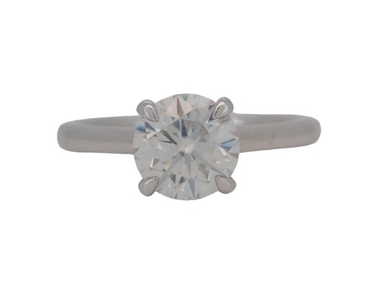 Brilliant Cut Moissanite Solitaire Ring Platinum 2.00ct