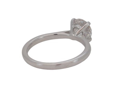 Brilliant Cut Moissanite Solitaire Ring 18ct White Gold 1.50ct