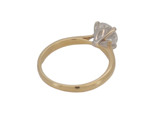 Brilliant Cut Moissanite Solitaire Ring 1.50ct 18ct Yellow Gold