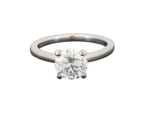 Brilliant Cut Lab Grown Diamond Solitaire Ring Platinum Certified D Colour Vs2 Clarity 1.50ct Gia Certified 