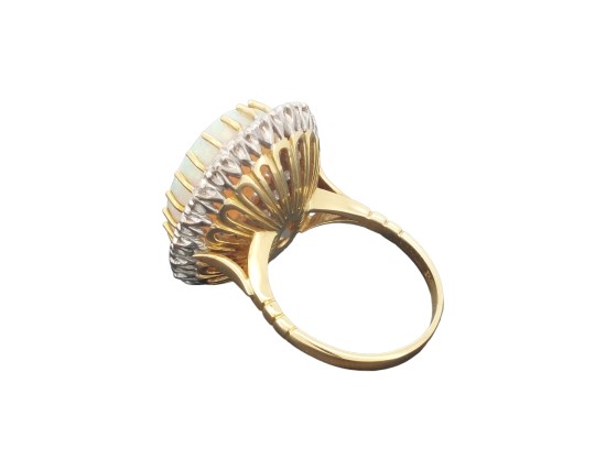 Vintage Tiered Diamond Cluster Ring in Gold – Boylerpf