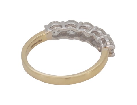 Diamond Five Stone Claw Set Eternity Ring 18ct Gold 1.58ct