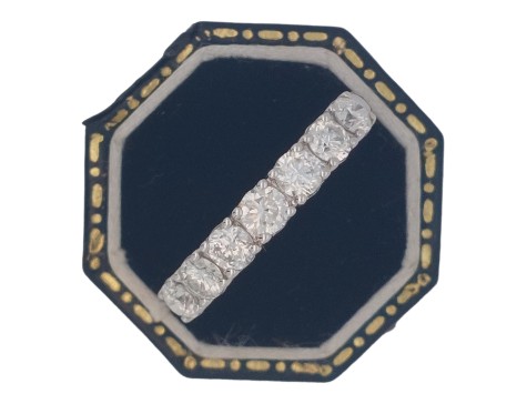 Diamond Seven Stone Eternity Ring 1.50ct 18ct White Gold Brilliant Cut