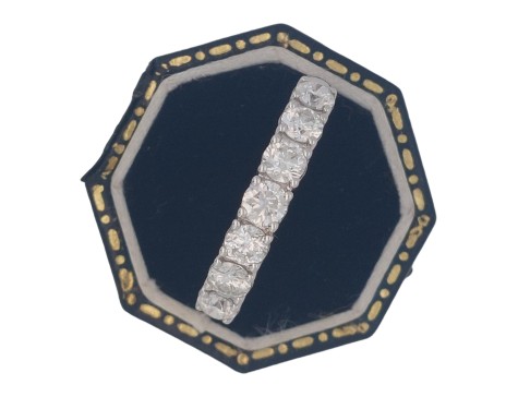 Diamond Seven Stone Eternity Ring 1.50ct 18ct White Gold Brilliant Cut