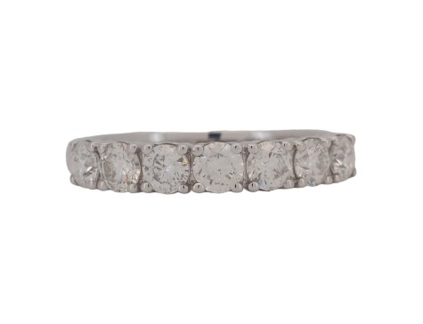 Diamond Seven Stone Eternity Ring 1.50ct 18ct White Gold Brilliant Cut