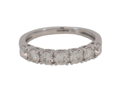 Diamond Seven Stone Eternity Ring 1.50ct 18ct White Gold Brilliant Cut