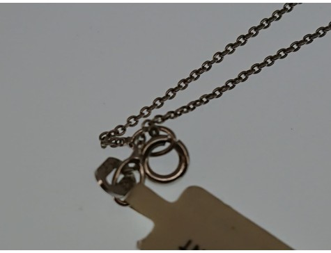 14kt Canadian White Gold Diamond Bezel Set Pendant and Chain